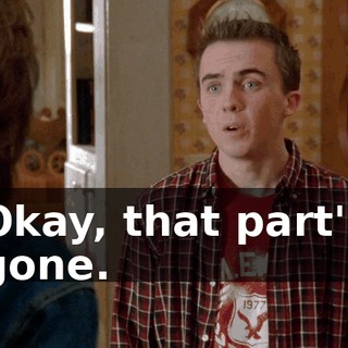 Okay, that part's gone.