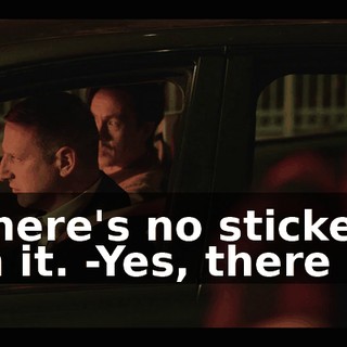 -There's no stickers on it. -Yes, there is.