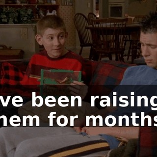 I've been raising them for months.