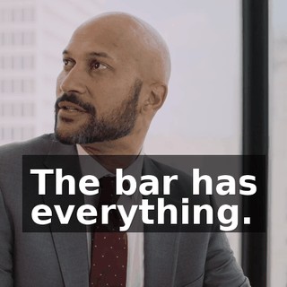 The bar has everything.