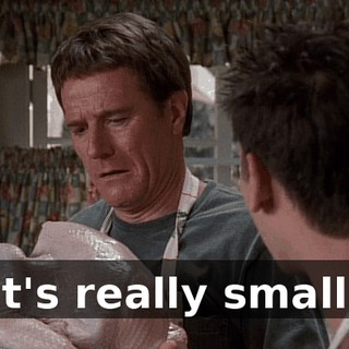 It's really small.