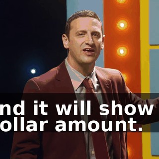 and it will show a dollar amount.