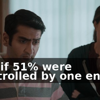 But if 51% were controlled by one entity,
