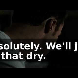 Absolutely. We'll just let that dry.