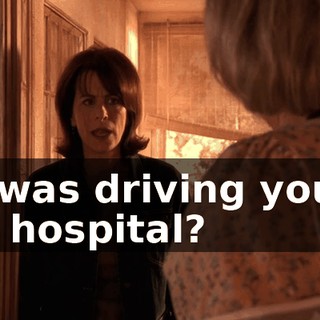 He was driving you to the hospital?