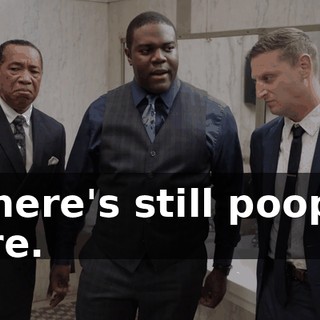 - There's still poop in here.