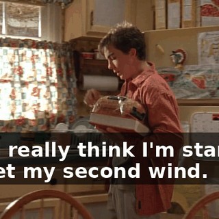 but I really think I'm starting to get my second wind.