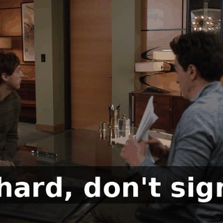 Richard, don't sign it.