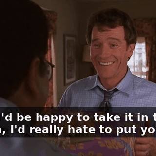 - No, I'd be happy to take it in to her. - Yeah, I'd really hate to put you out.