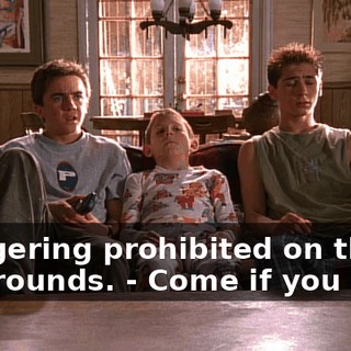 - Wagering prohibited on the fairgrounds. - Come if you dare!