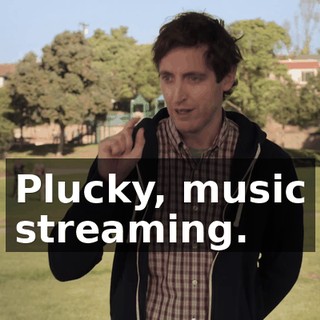 Plucky, music streaming.
