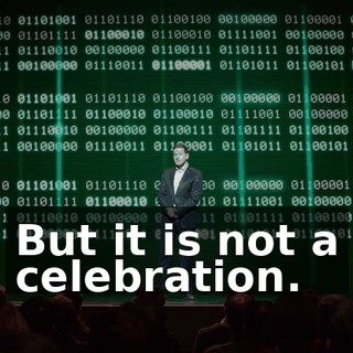But it is not a celebration.