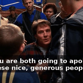 So you are both going to apologize to these nice, generous people