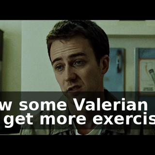 Chew some Valerian root and get more exercise.