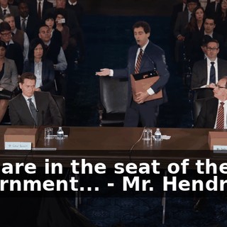 - We are in the seat of the US government... - Mr. Hendricks?