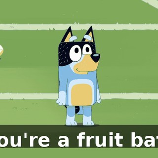 You're a fruit bat!