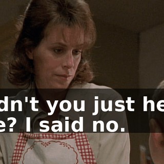 Didn't you just hear me? I said no.