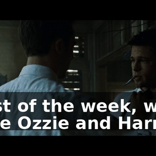 Most of the week, we were Ozzie and Harriet.