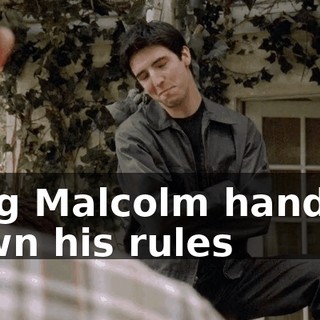 King Malcolm handing down his rules