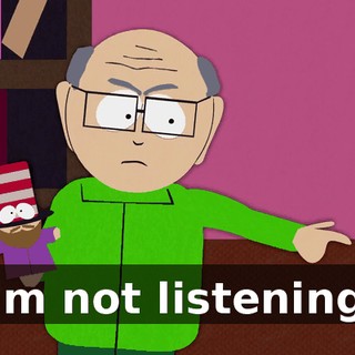 I'm not listening.