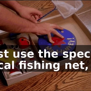 Just use the special fecal fishing net,