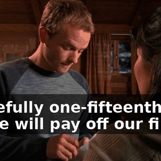 Hopefully one-fifteenth of a share will pay off our fine