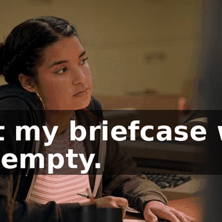 but my briefcase will be empty.