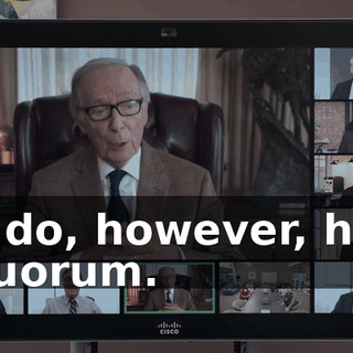 We do, however, have a quorum.