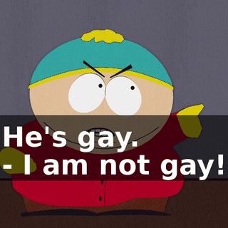 He's gay. - I am not gay!