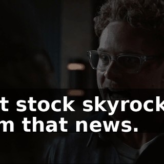 that stock skyrockets from that news.