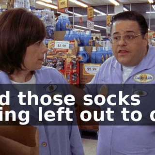 and those socks being left out to dry