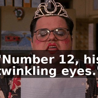 "Number 12, his twinkling eyes."