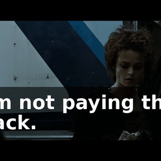 I'm not paying this back.