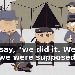 and say, "we did it. We lost like we were supposed to.