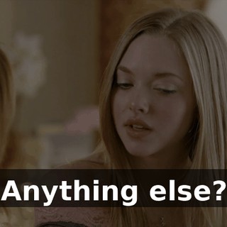 Anything else?