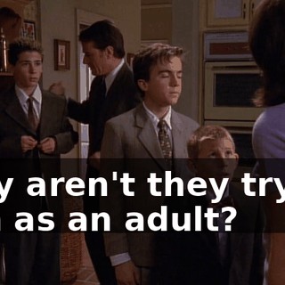 Why aren't they trying him as an adult?