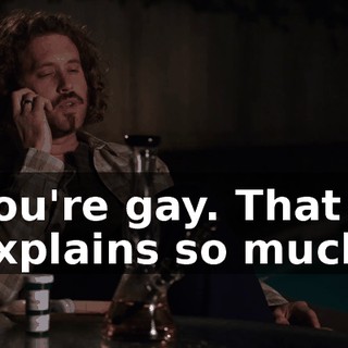 You're gay. That explains so much.