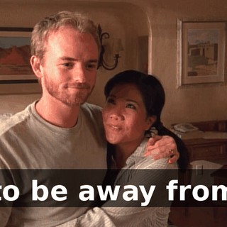 to be away from