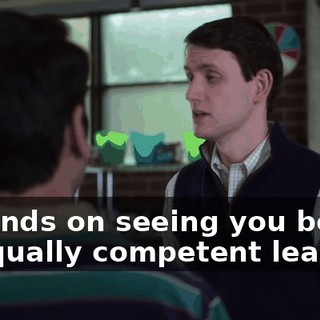 depends on seeing you both as equally competent leaders.