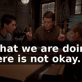 What we are doing here is not okay.