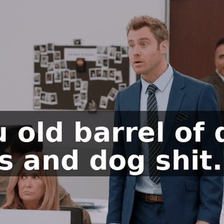 You old barrel of dog piss and dog shit.