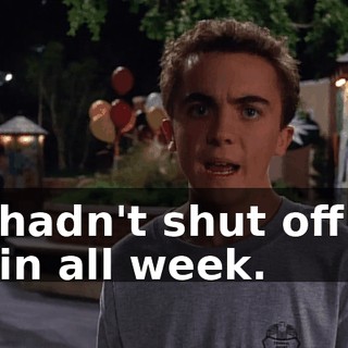if I hadn't shut off my brain all week.