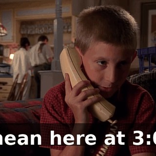I mean here at 3:00.