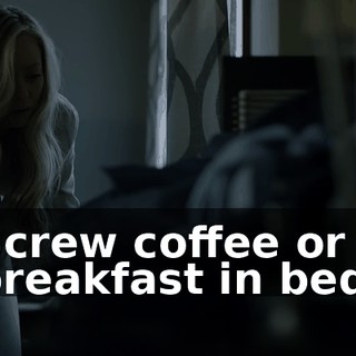 Screw coffee or breakfast in bed.
