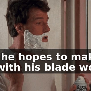 but he hopes to make it up with his blade work.