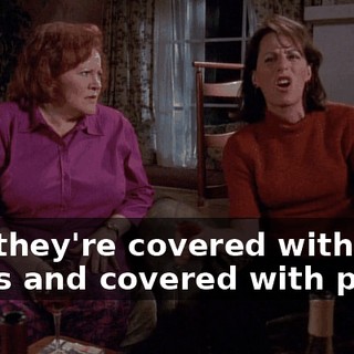 and they're covered with grass and covered with paint,