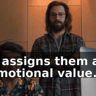 it assigns them an emotional value.