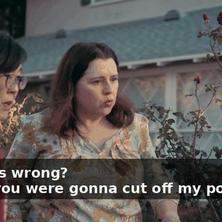 -What's wrong? -Said you were gonna cut off my ponytail.