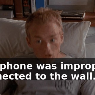 The phone was improperly connected to the wall.