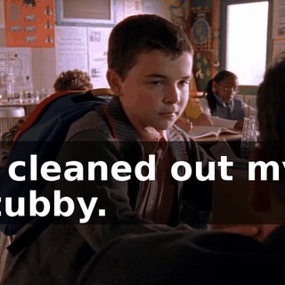 I cleaned out my cubby.